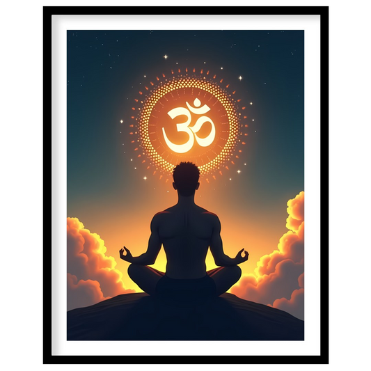 Immerse yourself in tranquility with this breathtaking artwork depicting a solitary figure in for loft