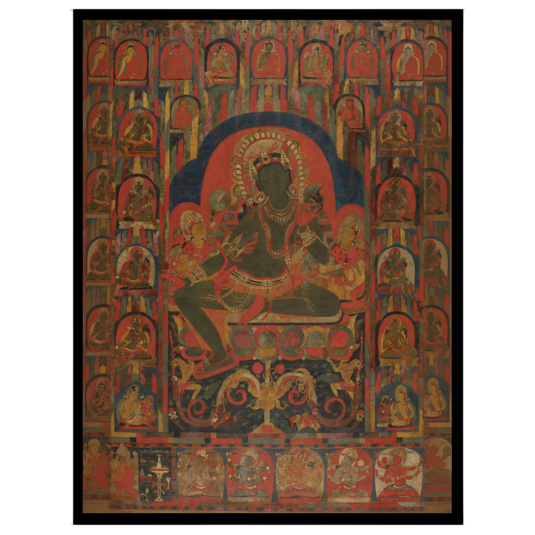 Immerse yourself in the vibrant energy of this Buddhist Thangka artwork depicting a powerful deity for lovely-house