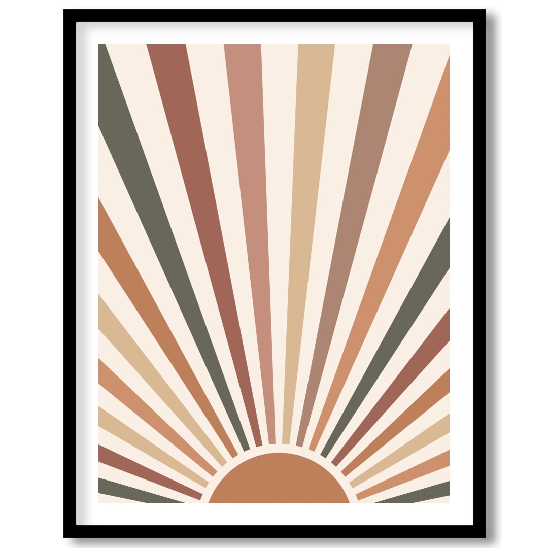 Add a touch of vintage charm to your space with this radiant sunburst wall art. Featuring earthy for abode