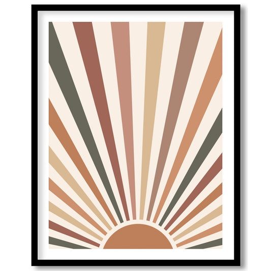 Add a touch of vintage charm to your space with this radiant sunburst wall art. Featuring earthy for abode