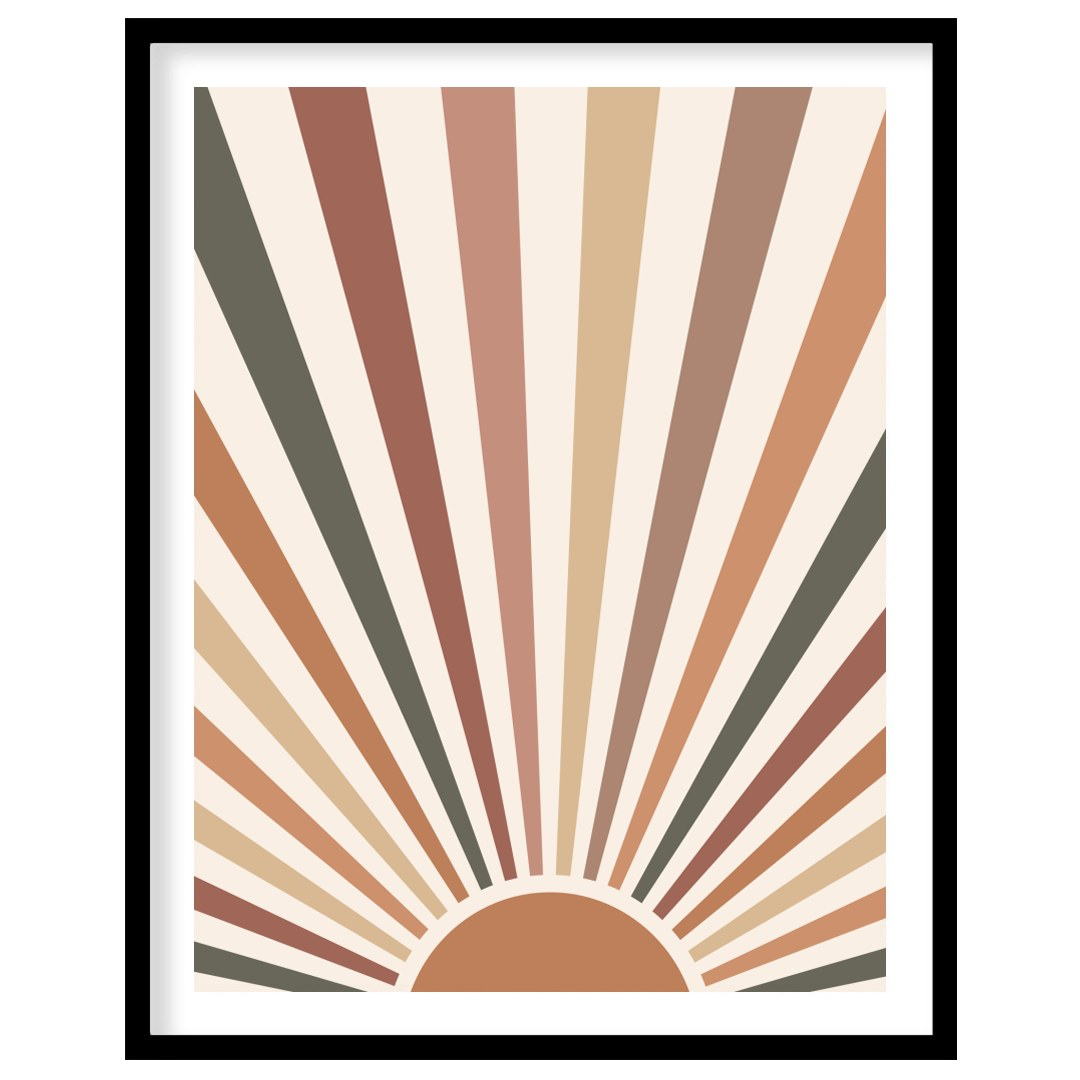 Add a touch of vintage charm to your space with this radiant sunburst wall art. Featuring earthy for abode