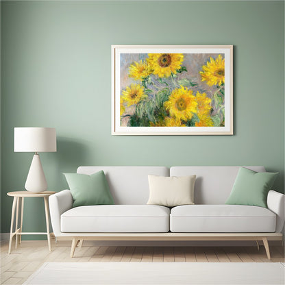 Illuminate your space with the vibrant energy of this 'Radiant Sunflower Symphony'. The artwork for Hall