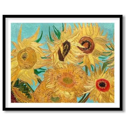 Capture the essence of summer with this vibrant depiction of sunflowers in full bloom. The for area