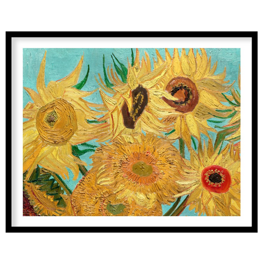 Capture the essence of summer with this vibrant depiction of sunflowers in full bloom. The for area