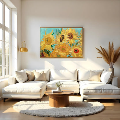 Capture the essence of summer with this vibrant depiction of sunflowers in full bloom. The for Living Room