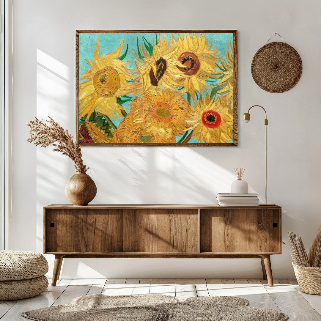 Capture the essence of summer with this vibrant depiction of sunflowers in full bloom. The for Sitting Area