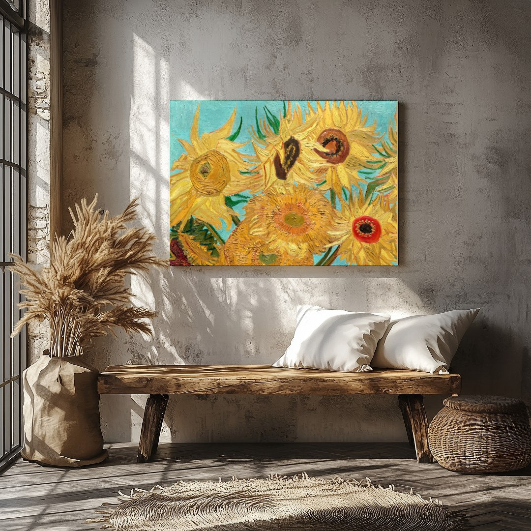 Capture the essence of summer with this vibrant depiction of sunflowers in full bloom. The for Veranda