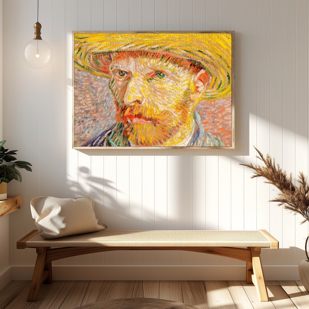 Experience the emotive power of this vivid, textured portrait that embodies the essence of human for Hallway