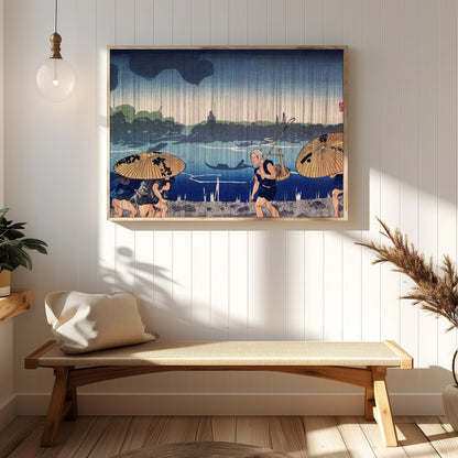 Immerse yourself in the serene beauty of 'Rainy River Stroll,' a captivating piece that captures for Hallway