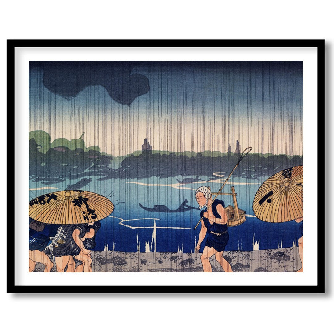Immerse yourself in the serene beauty of 'Rainy River Stroll,' a captivating piece that captures for studio