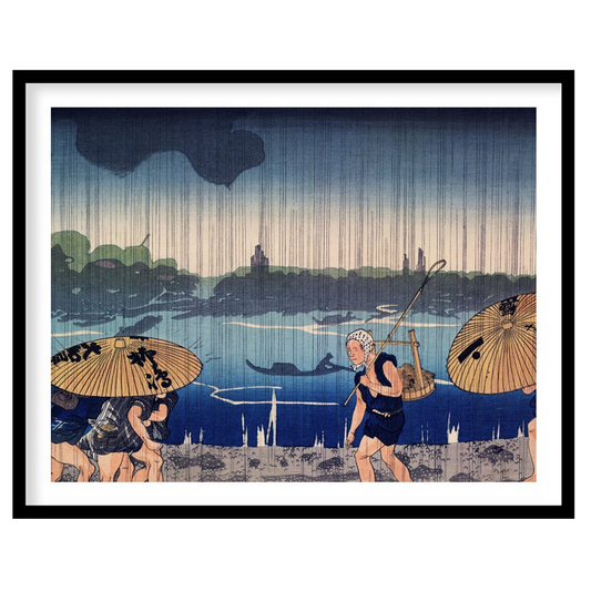 Immerse yourself in the serene beauty of 'Rainy River Stroll,' a captivating piece that captures for studio