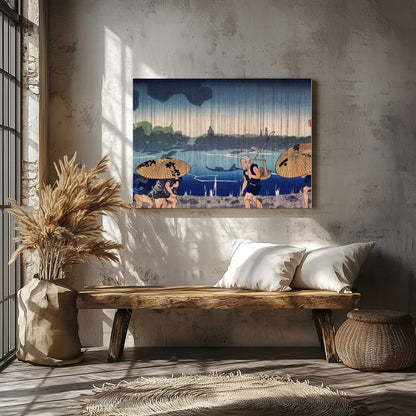 Immerse yourself in the serene beauty of 'Rainy River Stroll,' a captivating piece that captures for Veranda