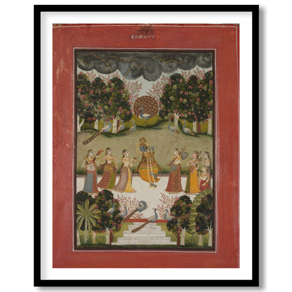 Immerse yourself in the vibrant culture of Rajasthan with this exquisite artwork depicting a for gallery