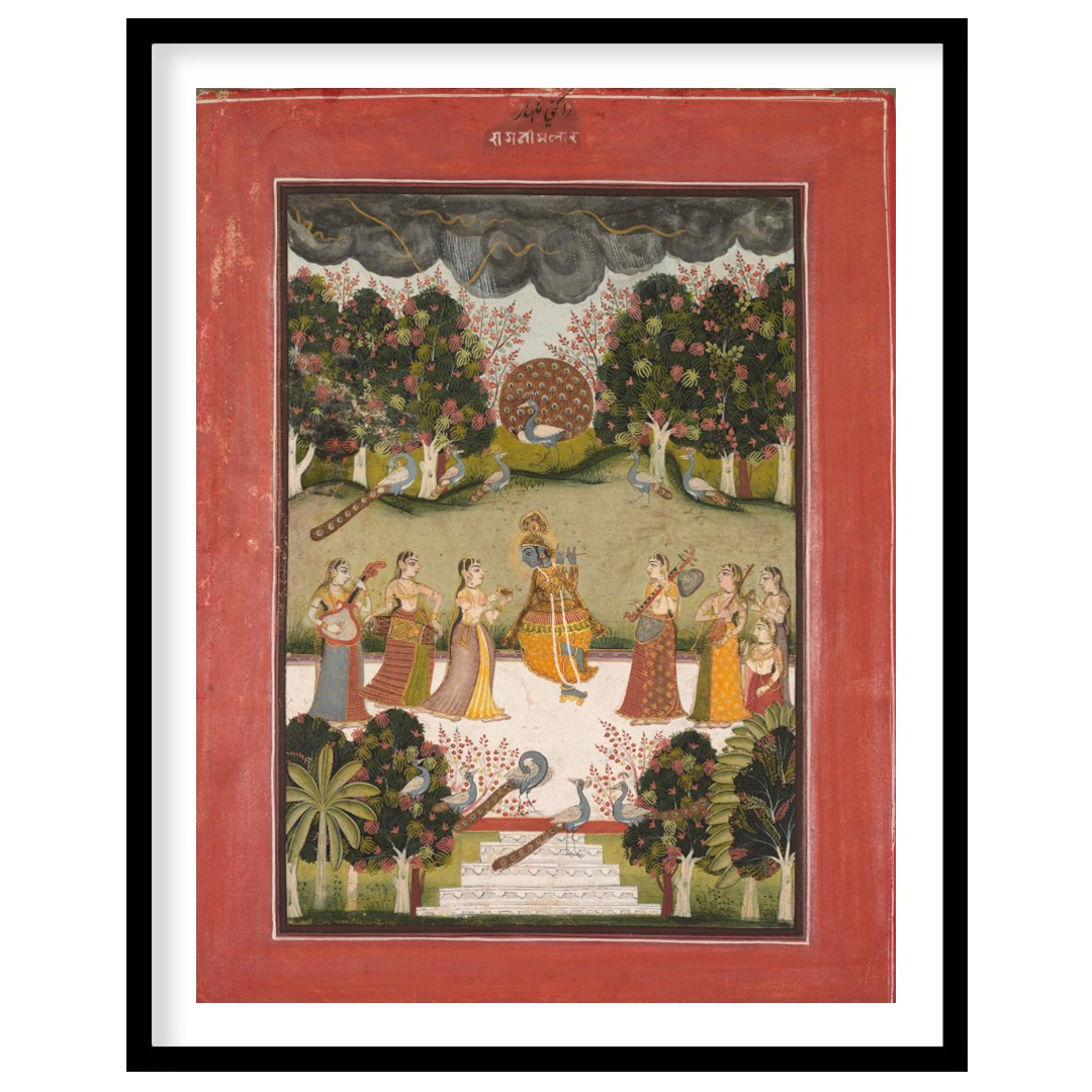 Immerse yourself in the vibrant culture of Rajasthan with this exquisite artwork depicting a for gallery