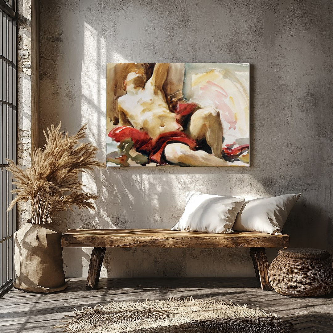 This evocative artwork captures the essence of classical beauty with a modern touch. Featuring a for Veranda