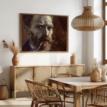 Immerse yourself in the depth and texture of this evocative portrait, featuring a rich array of for Dining