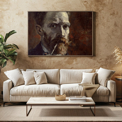 Immerse yourself in the depth and texture of this evocative portrait, featuring a rich array of for Family Room