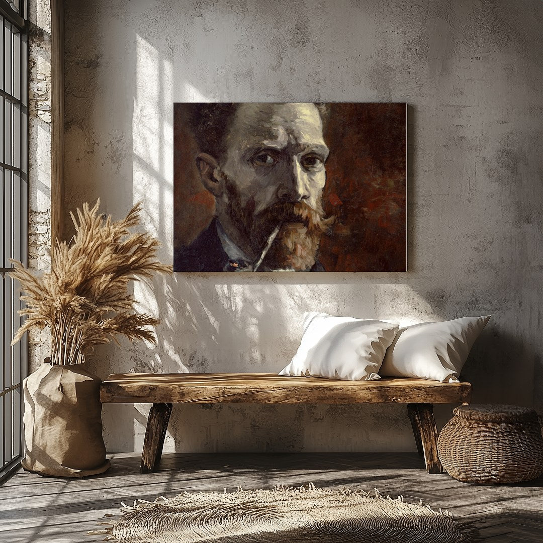Immerse yourself in the depth and texture of this evocative portrait, featuring a rich array of for Veranda