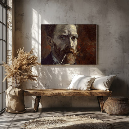 Immerse yourself in the depth and texture of this evocative portrait, featuring a rich array of for Veranda