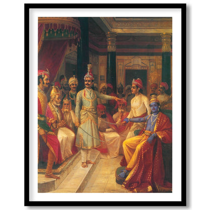 Step into the grandeur of a historic royal courtroom with this stunning artwork. The intricate for dwelling
