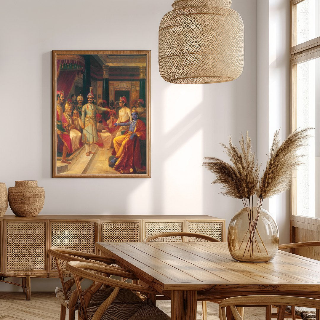 Step into the grandeur of a historic royal courtroom with this stunning artwork. The intricate for Extra Kitchen