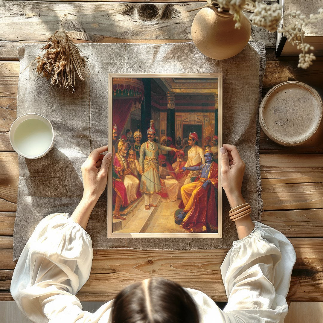 Step into the grandeur of a historic royal courtroom with this stunning artwork. The intricate for Kitchen