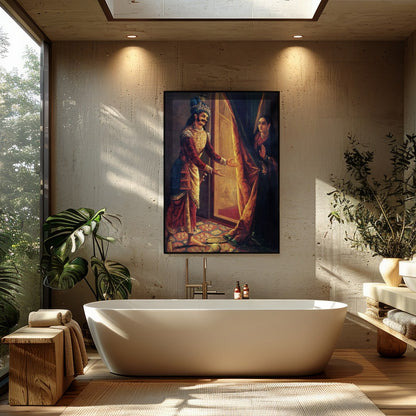 Immerse yourself in the opulence and drama of a historical moment captured in this masterpiece. The for Bathroom