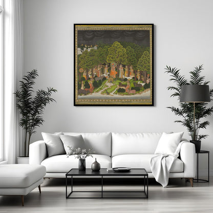 Immerse yourself in the intricate details of this mesmerizing artwork, capturing a moment of divine for Sitting Area