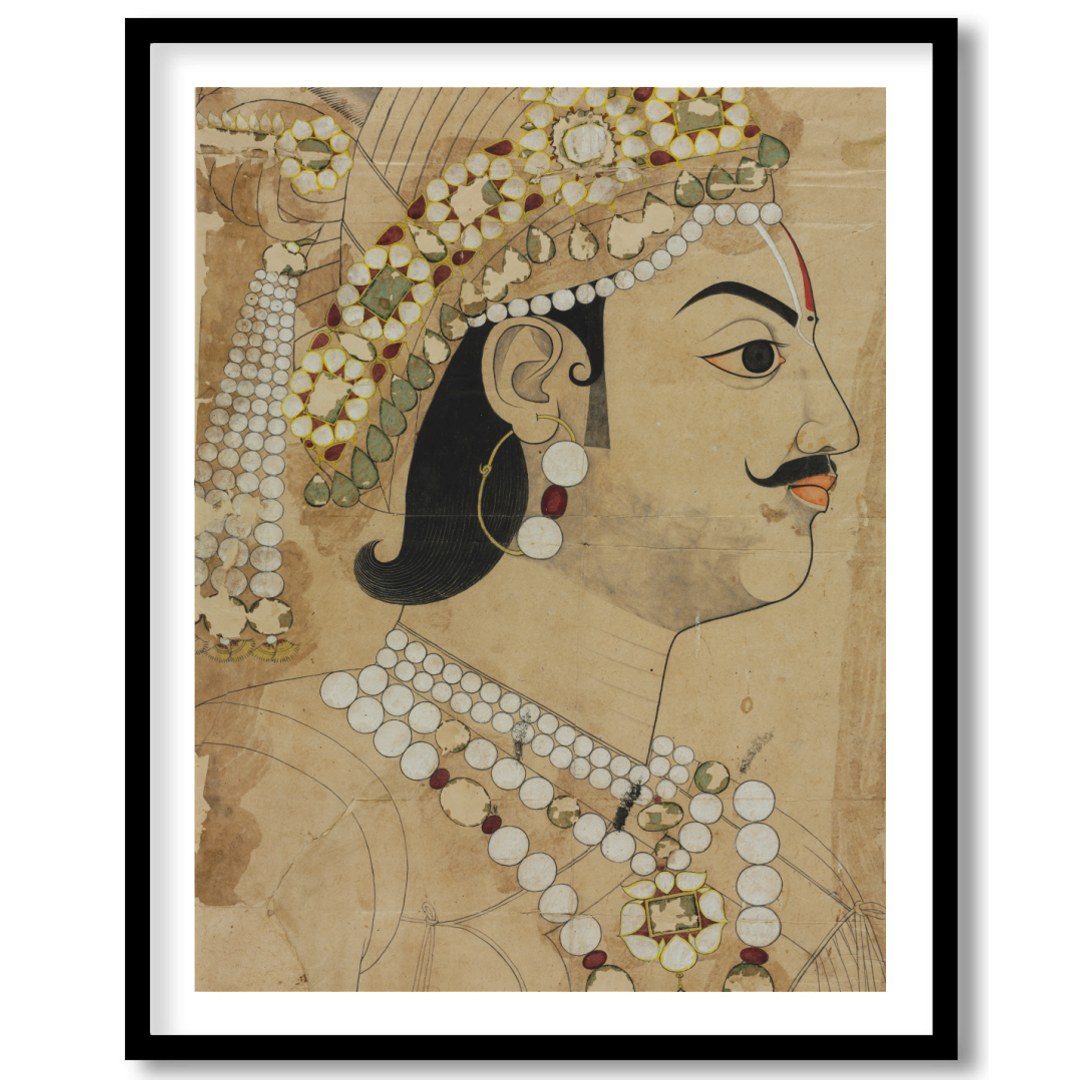 This captivating artwork captures the regal essence of historical portraiture with exquisite for sanctuary