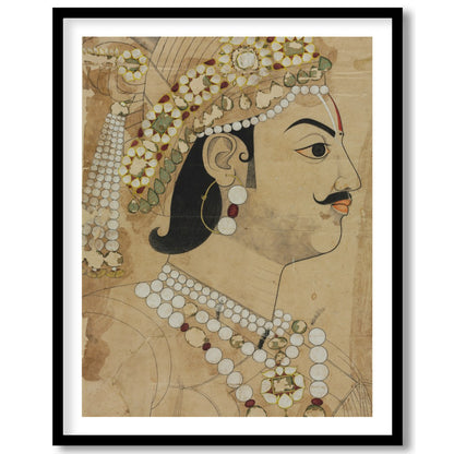This captivating artwork captures the regal essence of historical portraiture with exquisite for sanctuary