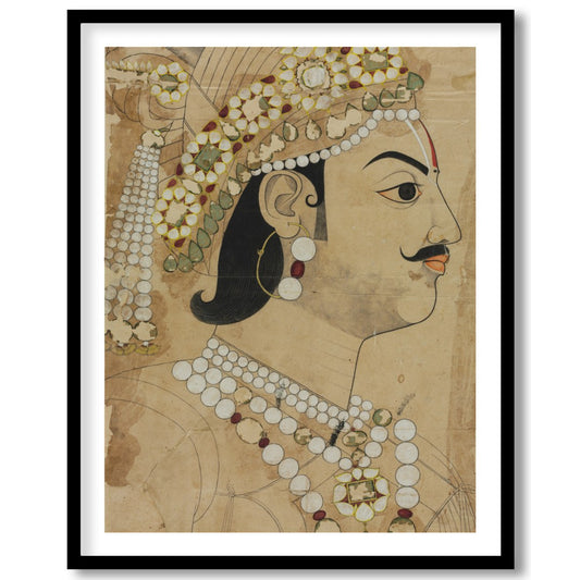 This captivating artwork captures the regal essence of historical portraiture with exquisite for sanctuary