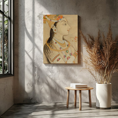 This exquisite artwork captures the elegance and grandeur of Mughal royalty. The intricately for Entrance