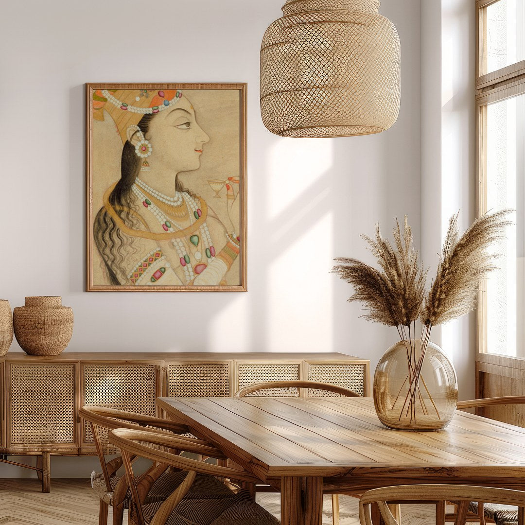 This exquisite artwork captures the elegance and grandeur of Mughal royalty. The intricately for Extra Kitchen