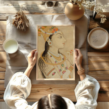 This exquisite artwork captures the elegance and grandeur of Mughal royalty. The intricately for Kitchen