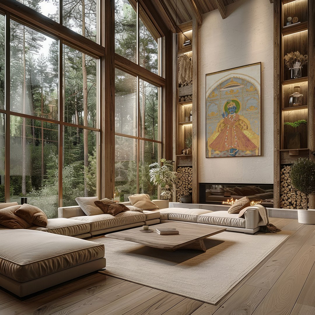 Experience a touch of divine elegance with this beautifully intricate artwork showcasing a for Living Room