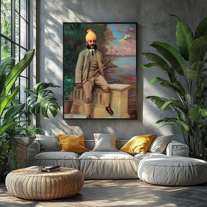 This stunning piece captures a serene moment by the lake, highlighting the elegance of a for Balcony