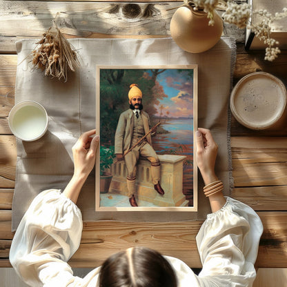 This stunning piece captures a serene moment by the lake, highlighting the elegance of a for Kitchen