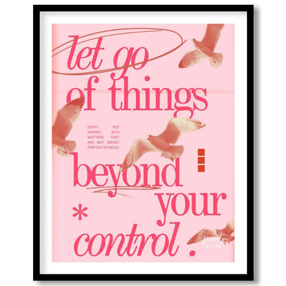 "Release Flight" presents a digital collage with a motivational message against a backdrop of flyin… for house