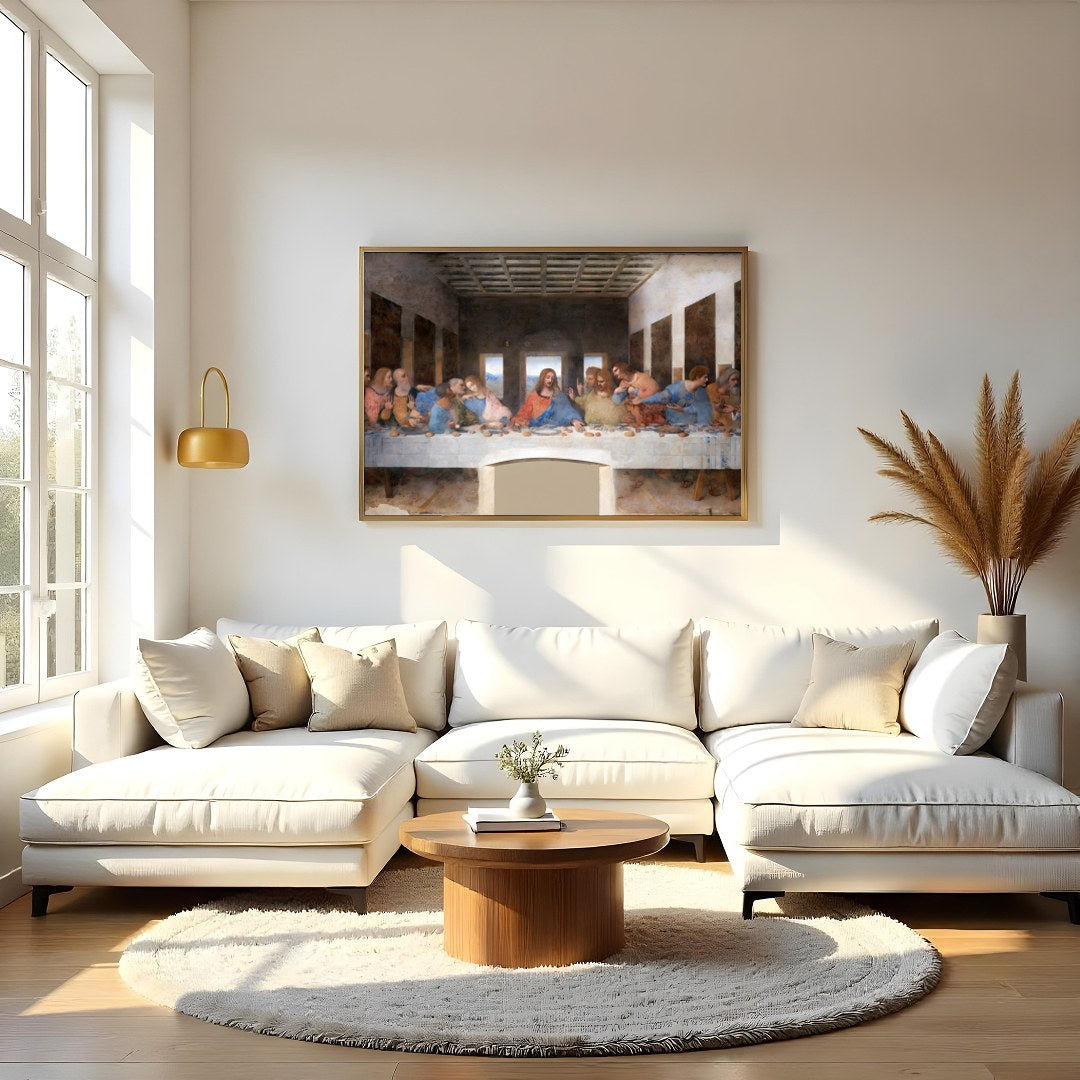 Immerse yourself in the timeless elegance of a Renaissance gathering scene, skillfully reimagined for Living Room