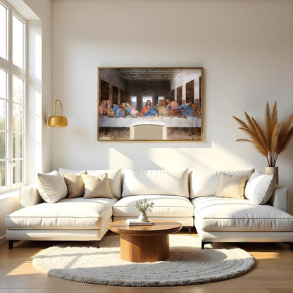 Immerse yourself in the timeless elegance of a Renaissance gathering scene, skillfully reimagined for Living Room