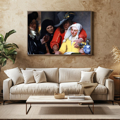 Step into the past with 'Renaissance Revelry', a vibrant work capturing a joyous scene of for Family Room