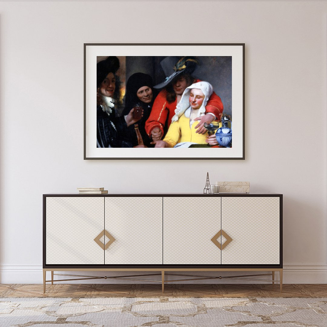 Step into the past with 'Renaissance Revelry', a vibrant work capturing a joyous scene of for Foyer