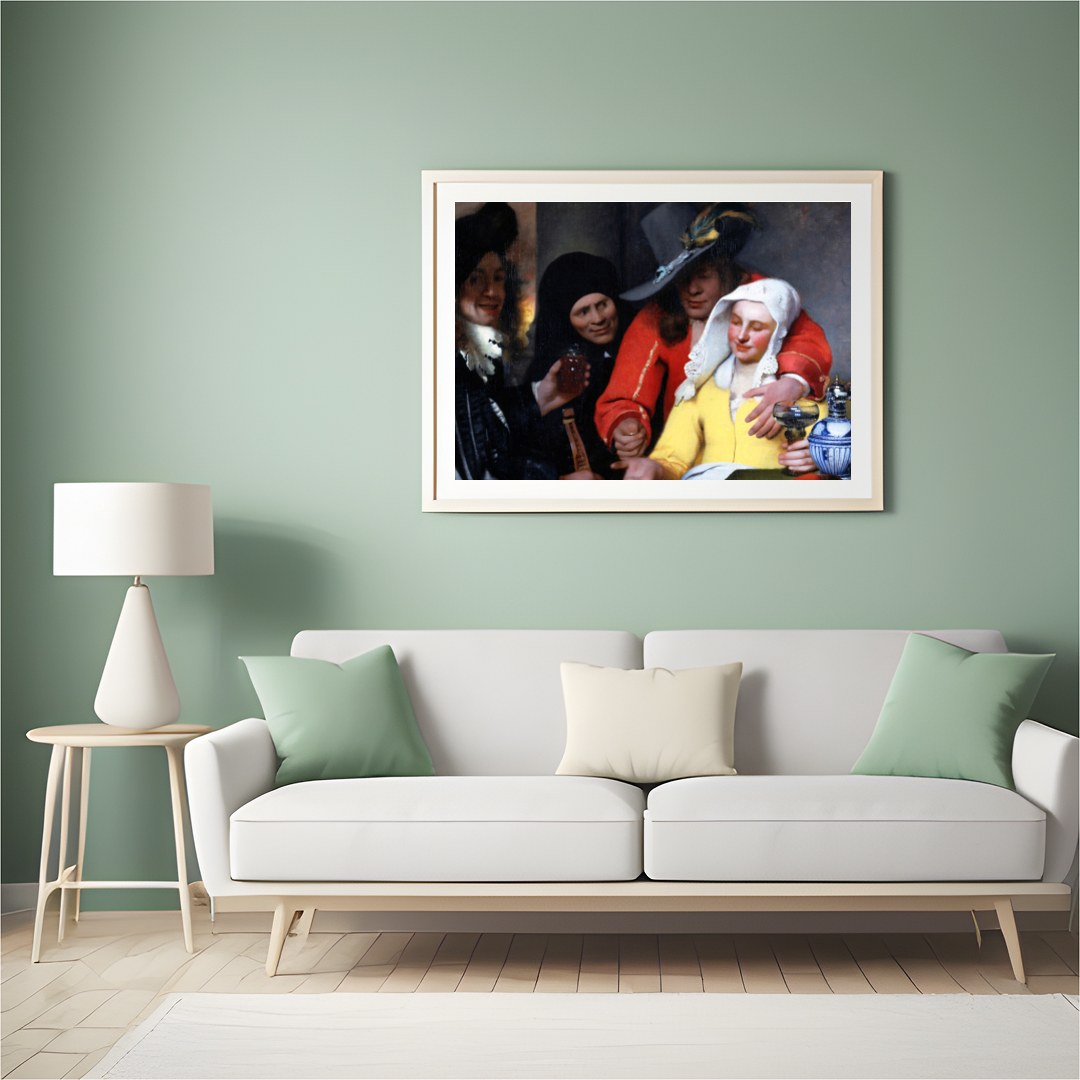 Step into the past with 'Renaissance Revelry', a vibrant work capturing a joyous scene of for Hall