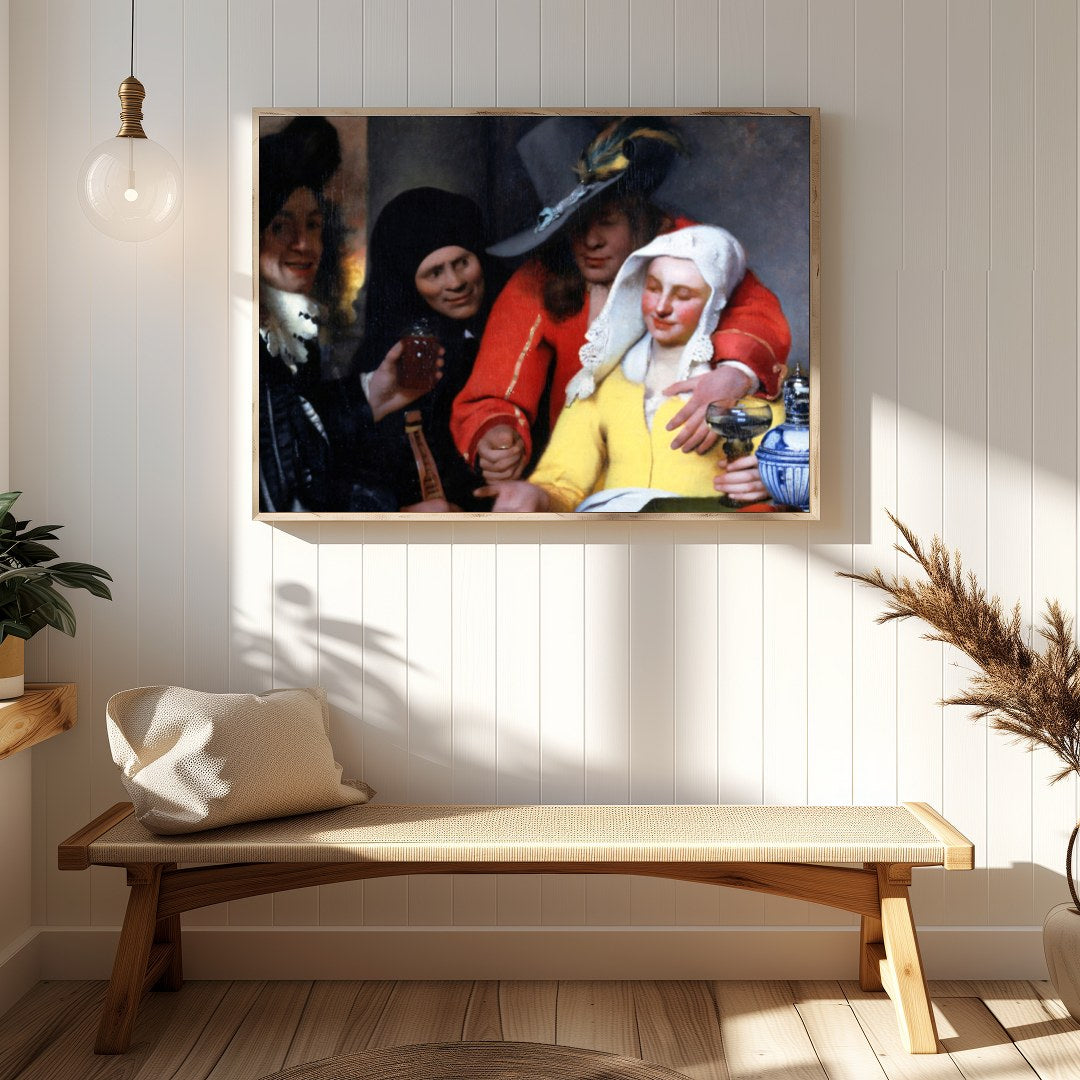 Step into the past with 'Renaissance Revelry', a vibrant work capturing a joyous scene of for Hallway