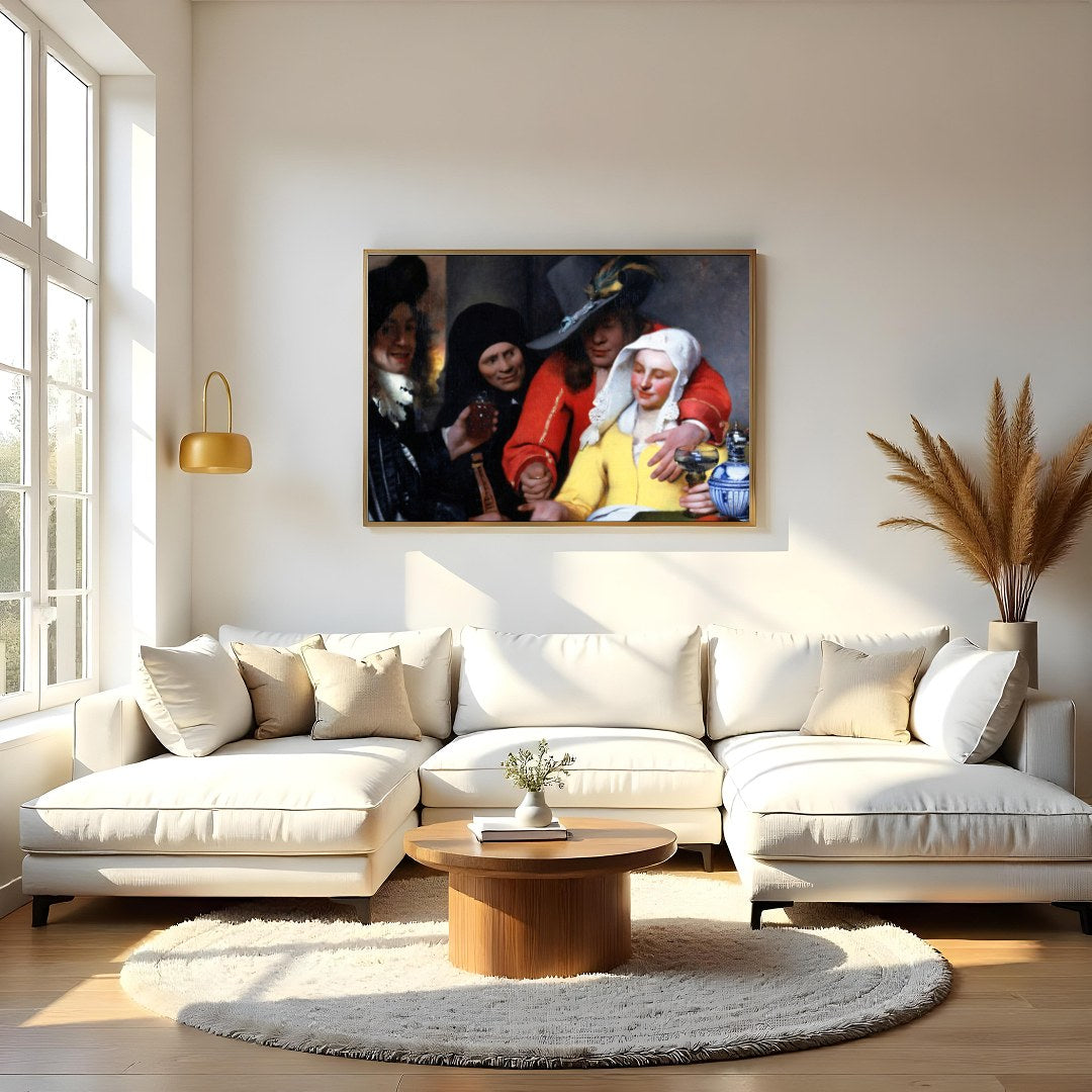 Step into the past with 'Renaissance Revelry', a vibrant work capturing a joyous scene of for Living Room