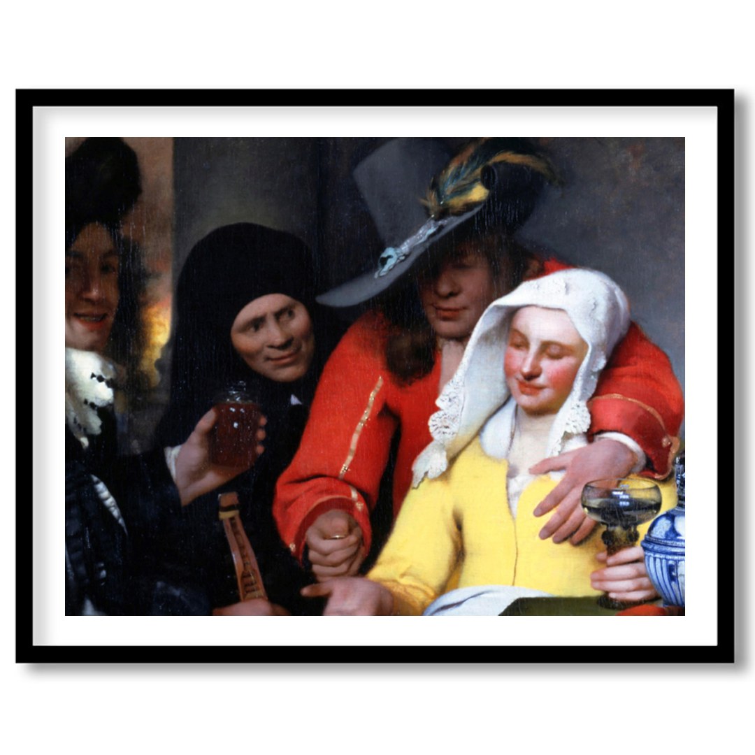 Step into the past with 'Renaissance Revelry', a vibrant work capturing a joyous scene of for place