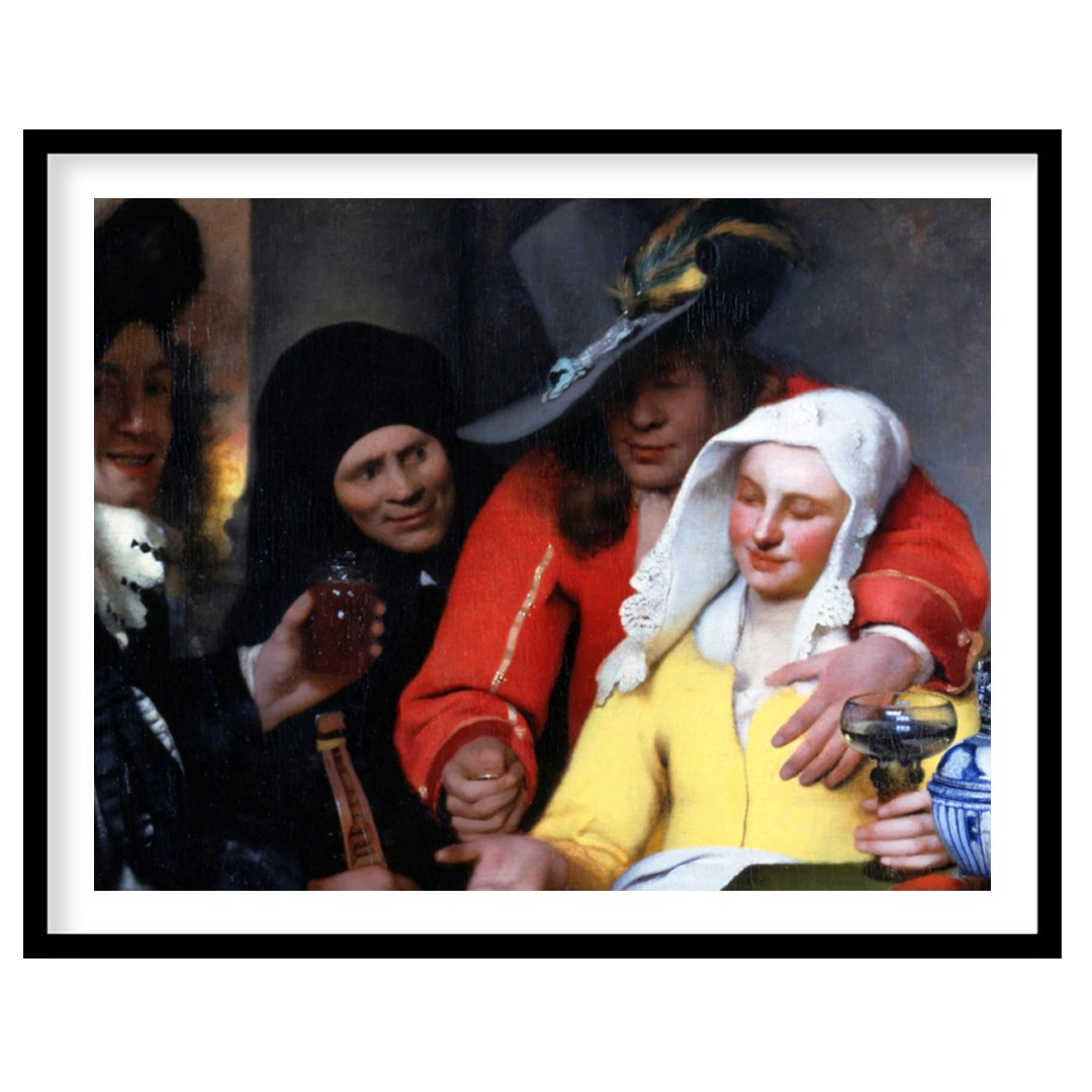 Step into the past with 'Renaissance Revelry', a vibrant work capturing a joyous scene of for place