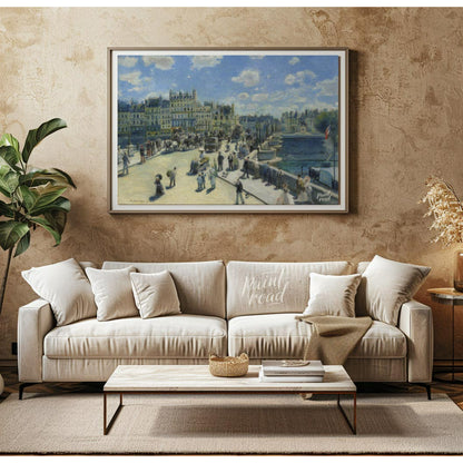 "This painting by Auguste Renoir, titled ""The Pont Neuf, Paris,"" captures a bustling scene on the… for living room