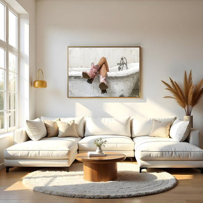 Delight in the playful juxtaposition of rustic charm and modern whimsy with this captivating for Living Room