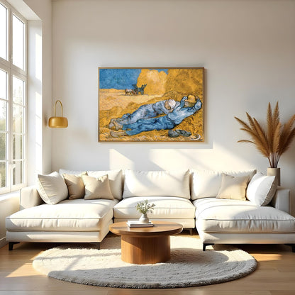 Experience the tranquil beauty of rural life with this captivating artwork depicting resting for Living Room